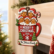 Load image into Gallery viewer, Personalized Gingerbread Family Wooden Ornament Christmas Gift for Mom & Dad