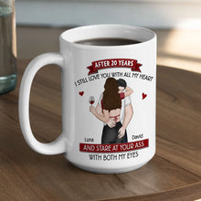 Load image into Gallery viewer, Personalized Ceramic Mug Cute Hugging Couple Gift for Spouse