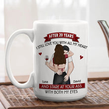 Load image into Gallery viewer, Personalized Ceramic Mug Cute Hugging Couple Gift for Spouse