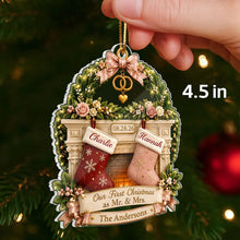 Load image into Gallery viewer, Personalized Acrylic Christmas Ornament for Couples First Year Mr. & Mrs. Gift