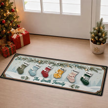 Load image into Gallery viewer, Personalized Christmas Stockings Doormat Unique Family Gift