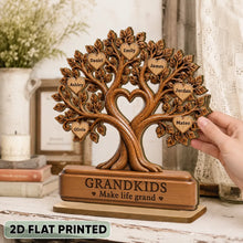Load image into Gallery viewer, Personalized 2-Layer Wooden Family Tree Plaque Gift for Grandparents