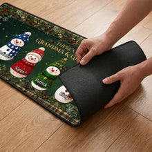 Load image into Gallery viewer, Personalized Snowman Doormat Gift for Grandma & Grandpa's House