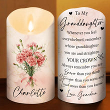 Load image into Gallery viewer, Personalized Flameless LED Candle Gift for Granddaughter