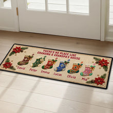 Load image into Gallery viewer, Personalized Christmas Doormat for Grandma's Family Welcome