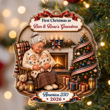 Load image into Gallery viewer, Personalized Christmas Ornament First Year as Grandma Gift