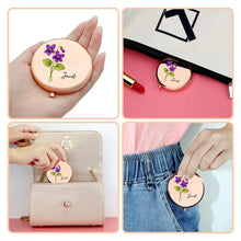 Load image into Gallery viewer, Personalized Metal Compact Mirror Custom Gift for Mom Sister