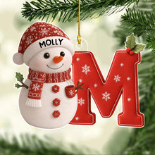 Load image into Gallery viewer, Personalized Snowman Acrylic Ornament Unique Christmas Gift for Family