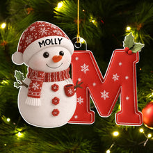 Load image into Gallery viewer, Personalized Snowman Acrylic Ornament Unique Christmas Gift for Family