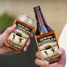 Load image into Gallery viewer, Personalized Leather Can Cooler Custom RV Design Gift for Couples