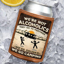 Load image into Gallery viewer, Personalized Leather Can Cooler Custom RV Design Gift for Couples