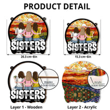 Load image into Gallery viewer, Personalized Wood Acrylic Ornament Sisters Gift Keepsake