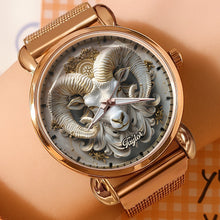 Load image into Gallery viewer, Personalized Astrological Sign Quartz Watch for Astrology Lovers - A Timeless Gift for Each Zodiac Quartz Watch MagicInPrints