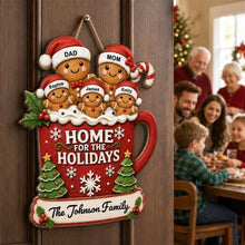 Load image into Gallery viewer, Personalized Gingerbread Scene Wooden Sign Gift for Parents