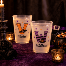 Load image into Gallery viewer, Personalized Frosted Plastic Halloween Cup Custom Name Gift for Family