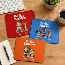 Load image into Gallery viewer, Personalized Dogfather Gift Set Custom Mouse Pad & Hat for Dog Dads