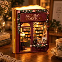 Load image into Gallery viewer, Personalized Book Lamp Custom Name Gift for Book Lovers