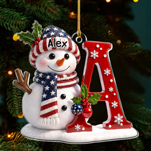 Load image into Gallery viewer, Personalized Snowman Acrylic Ornament Christmas Gift for Kids