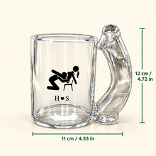 Load image into Gallery viewer, Personalized Glass Mug with Cheeky Quote for Couples Gift