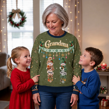 Load image into Gallery viewer, Personalized Snowman Family Sweatshirt Unique Gift for Grandma Christmas