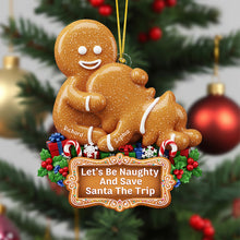 Load image into Gallery viewer, "Smoke Fat Doobies, Snack Fat Booties" - Personalized Gingerbread Couple Christmas Ornament Ornament MagicInPrints