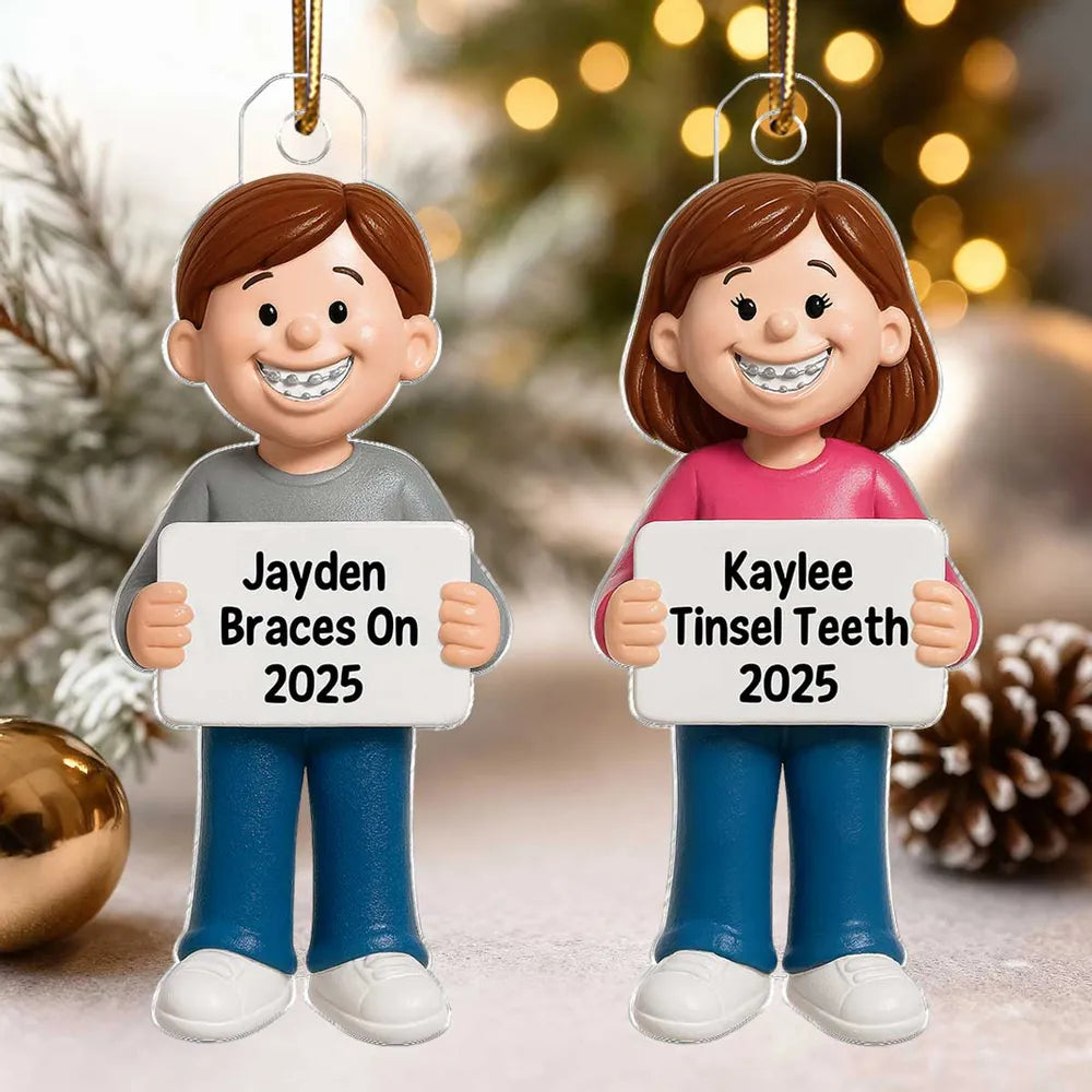 Personalized Braces Christmas Ornament for Kids - Fun Holiday Keepsake Ornament MagicInPrints