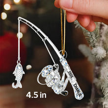 Load image into Gallery viewer, Personalized Fishing Ornament Custom Keepsake Gift for Angler
