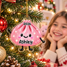 Load image into Gallery viewer, Personalized Dumpling Acrylic Ornament Custom Name Kids Gift