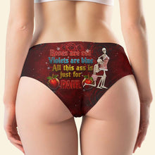 Load image into Gallery viewer, Roses are Red, Violets are Blue - Funny Skeleton Couple Women's Briefs - Personalized Gift for Unique Women Boxer Briefs MagicInPrints