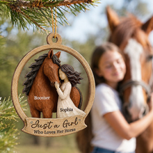 Load image into Gallery viewer, Personalized Wooden Horse Ornament Gift for Horse Lover