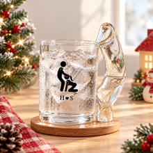 Load image into Gallery viewer, Personalized Glass Mug with Cheeky Quote for Couples Gift