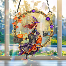 Load image into Gallery viewer, Enchanting Witch Suncatcher - Personalized Gifts for Witch Lovers Ornament MagicInPrints
