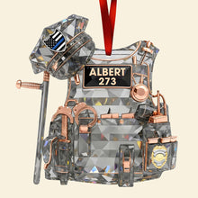 Load image into Gallery viewer, "Protect and Serve, Personalized for Your Hero" - Police Vest Christmas Ornament - Custom Gift for Police Officers Ornament MagicInPrints