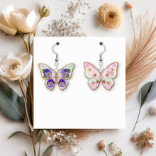 Load image into Gallery viewer, "Unleash Your Inner Butterfly!" - Birth Month Flower Butterfly Acrylic Earrings - Personalized Gift for Her Earrings MagicInPrints