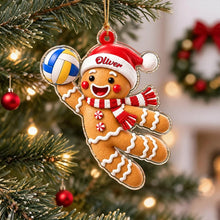 Load image into Gallery viewer, Personalized Volleyball Gingerbread Ornament Unique Gift for Sports Fans