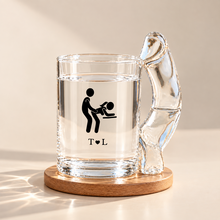 Load image into Gallery viewer, Personalized Glass Mug with Cheeky Quote for Couples Gift