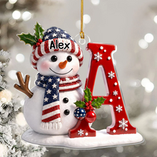 Load image into Gallery viewer, Personalized Snowman Acrylic Ornament Christmas Gift for Kids