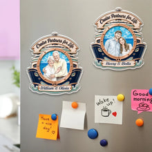 Load image into Gallery viewer, Personalized Acrylic Magnet Unique Couple Gift for Anniversary, Watercolor Travel Keepsake