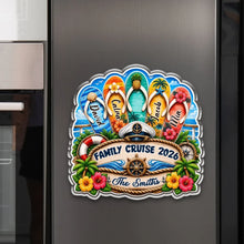 Load image into Gallery viewer, Personalized Acrylic Magnet Family Cruise Flip Flop Gift
