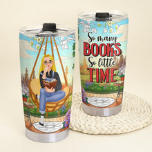 Load image into Gallery viewer, Personalized Tumbler for Book Lovers - So Many Books So Little Time Tumbler Cup PopCulturePrints