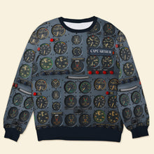 Load image into Gallery viewer, "Take Control of the Skies!" - Pilot Control Panel Ugly Sweater - Personalized Christmas Gift for Pilots Ugly Christmas Sweater MagicInPrints