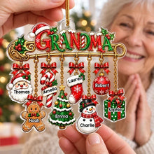 Load image into Gallery viewer, Personalized Acrylic Christmas Ornament Gift for Grandma