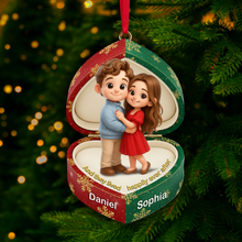 Load image into Gallery viewer, And They Lived Happily Ever After - Sweet Box Couple Ornament - Personalized Custom Photo Gift For Couples Ornament MagicInPrints
