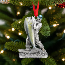 Load image into Gallery viewer, "Hooked on Memories" - Fishing Trophy Moment Acrylic Ornament - Personalized Custom Gift for Fishing Enthusiasts Ornament MagicInPrints