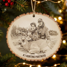 Load image into Gallery viewer, Celebrate Your Adventures: Custom Photo Engraved Wood Ornament - Personalized Gift for Hunting Lovers Ornament MagicInPrints