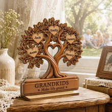 Load image into Gallery viewer, Personalized 2-Layer Wooden Family Tree Plaque Gift for Grandparents