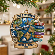 Load image into Gallery viewer, Personalized Acrylic Travel Ornament Gift for Family Couple