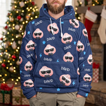 Load image into Gallery viewer, Personalized Youth Flannel Hoodie Cute Dumpling Print Gift for Kids