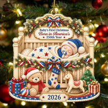 Load image into Gallery viewer, Personalized Baby's First Christmas Acrylic Ornament Custom Name Gift