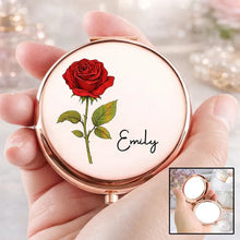 Load image into Gallery viewer, Personalized Metal Compact Mirror Custom Gift for Mom Sister